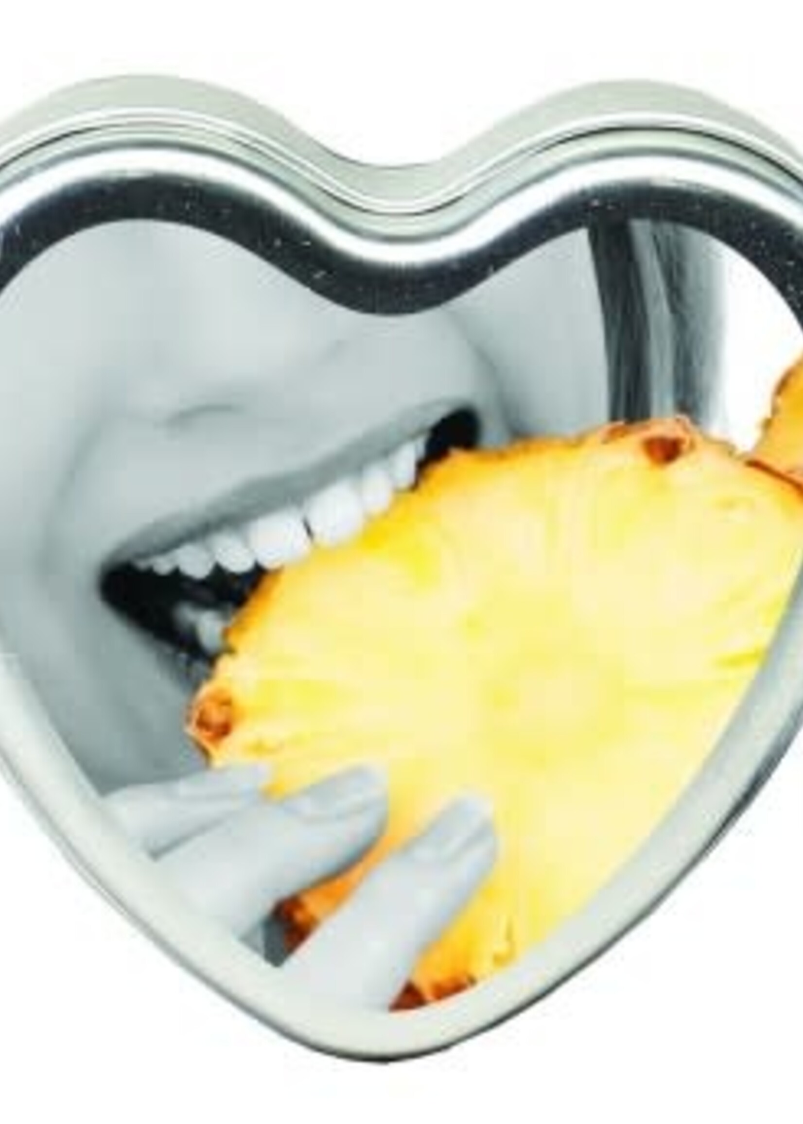 Earthly Body Edible Heart Candle - Pineapple - 4oz