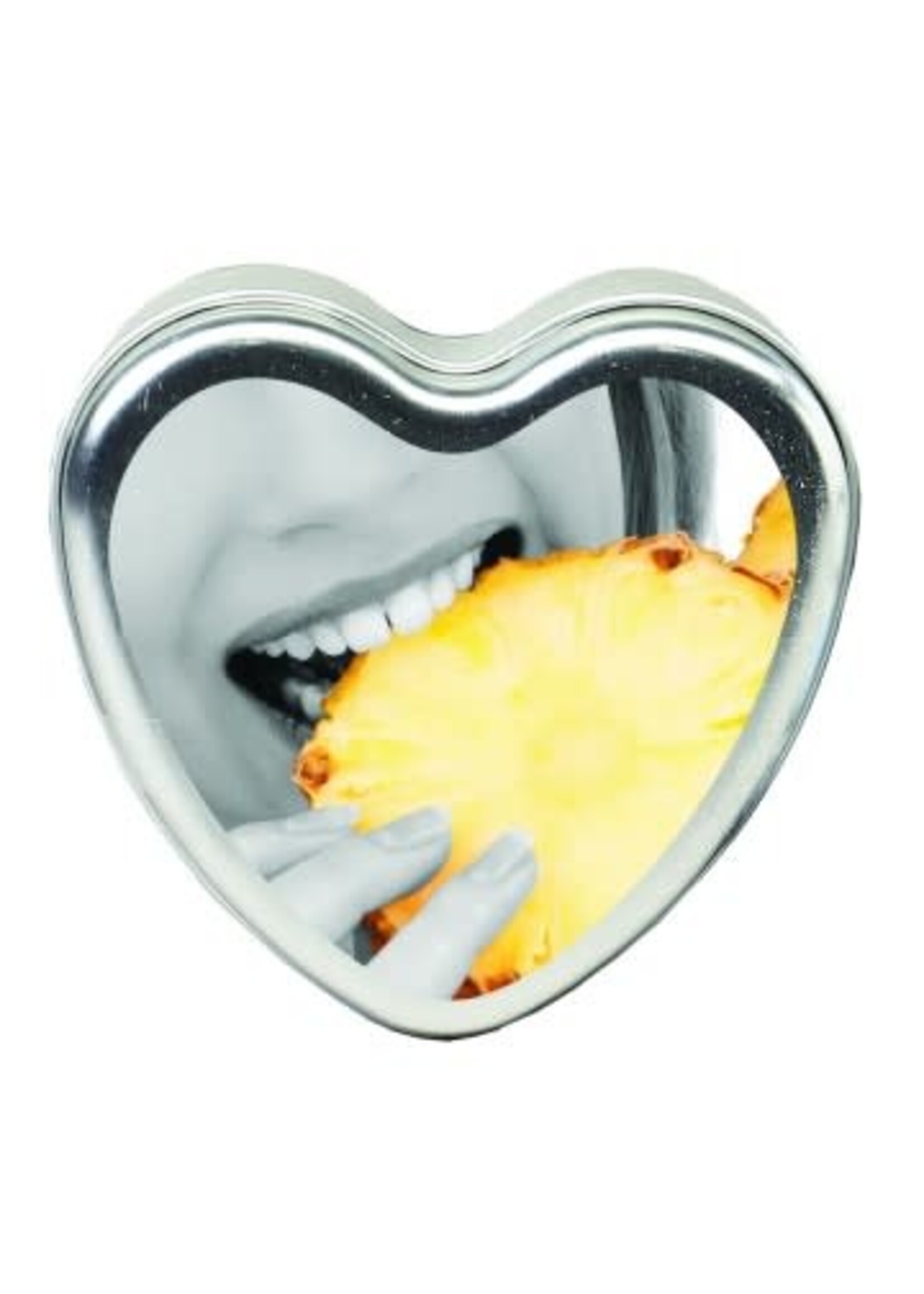 Earthly Body Edible Heart Candle - Pineapple - 4oz