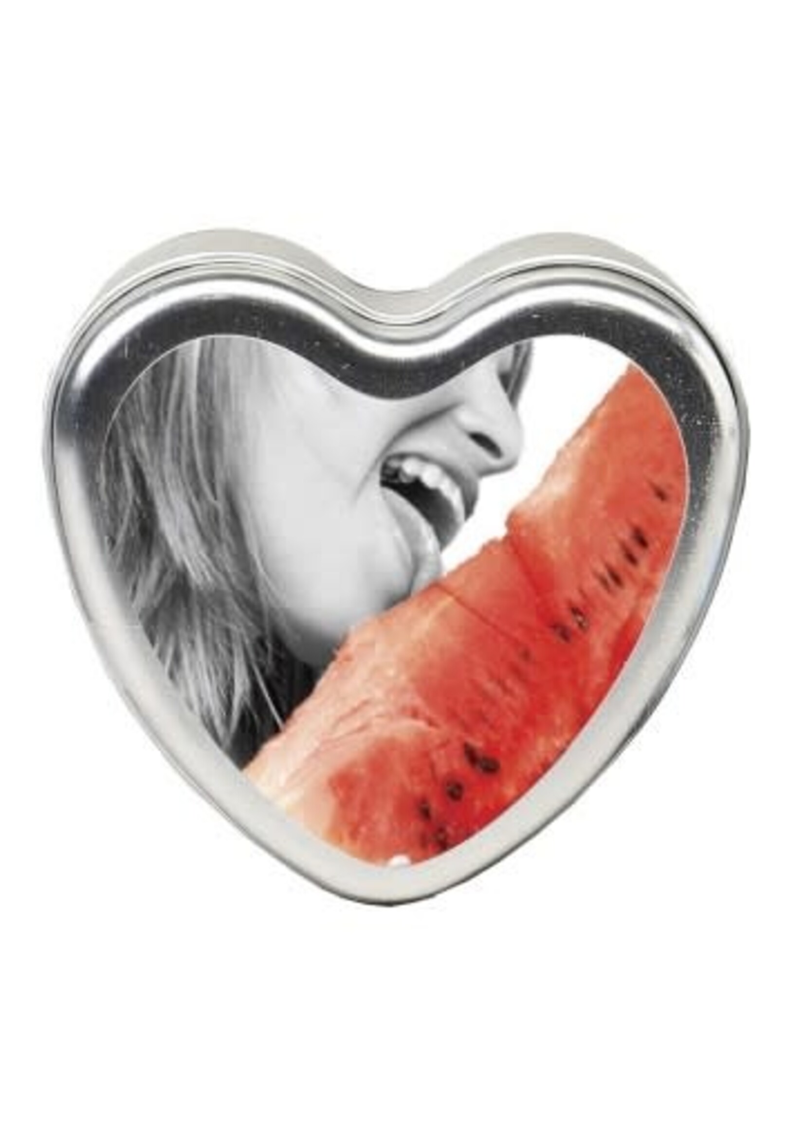 Earthly Body Edible Heart Candle - Watermelon - 4 Oz.