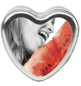 Earthly Body Edible Heart Candle - Watermelon - 4 Oz.
