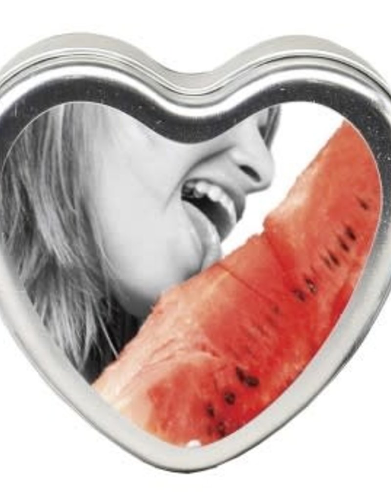 Earthly Body Edible Heart Candle - Watermelon - 4 Oz.