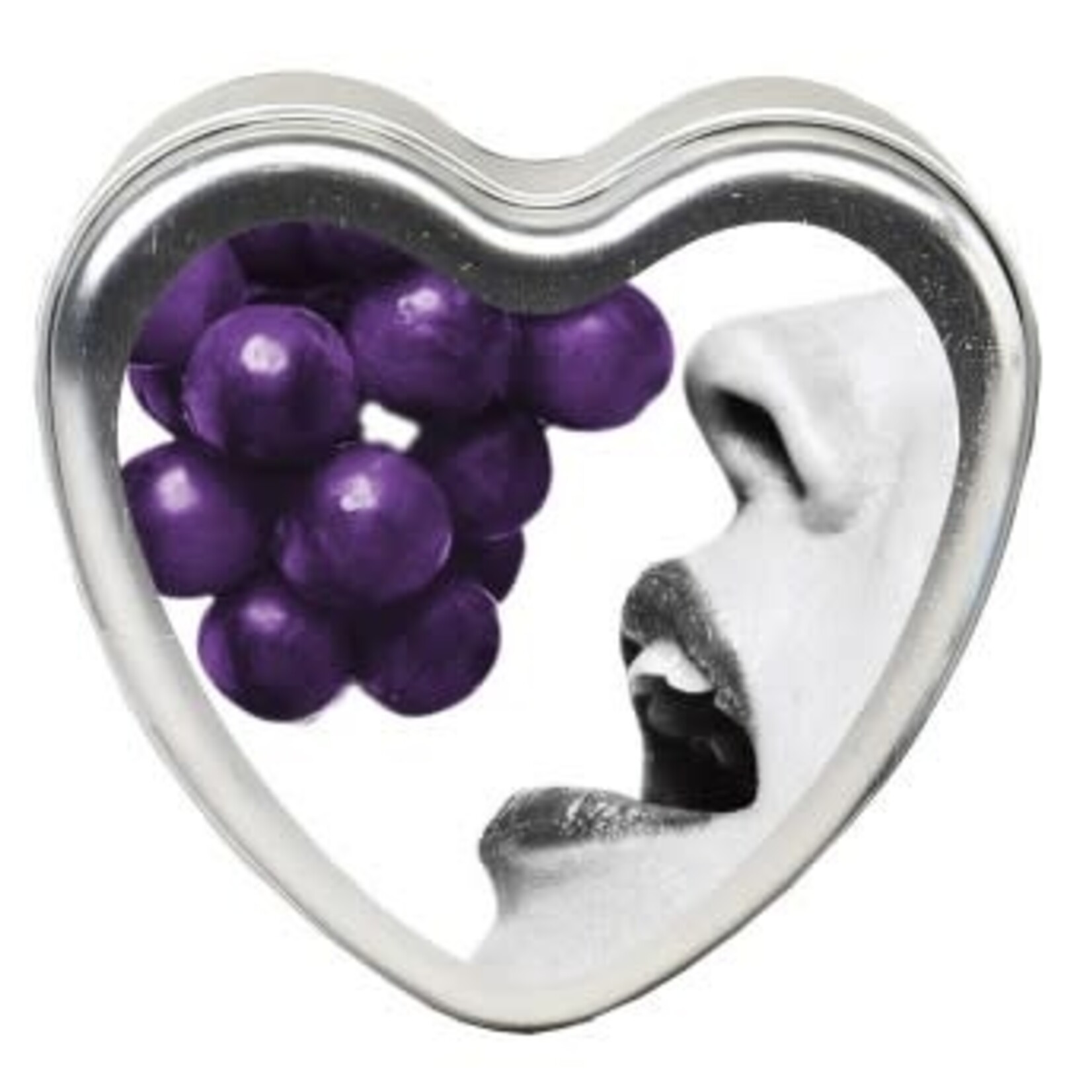 Earthly Body Edible Heart Candle - Grape - 4 Oz.