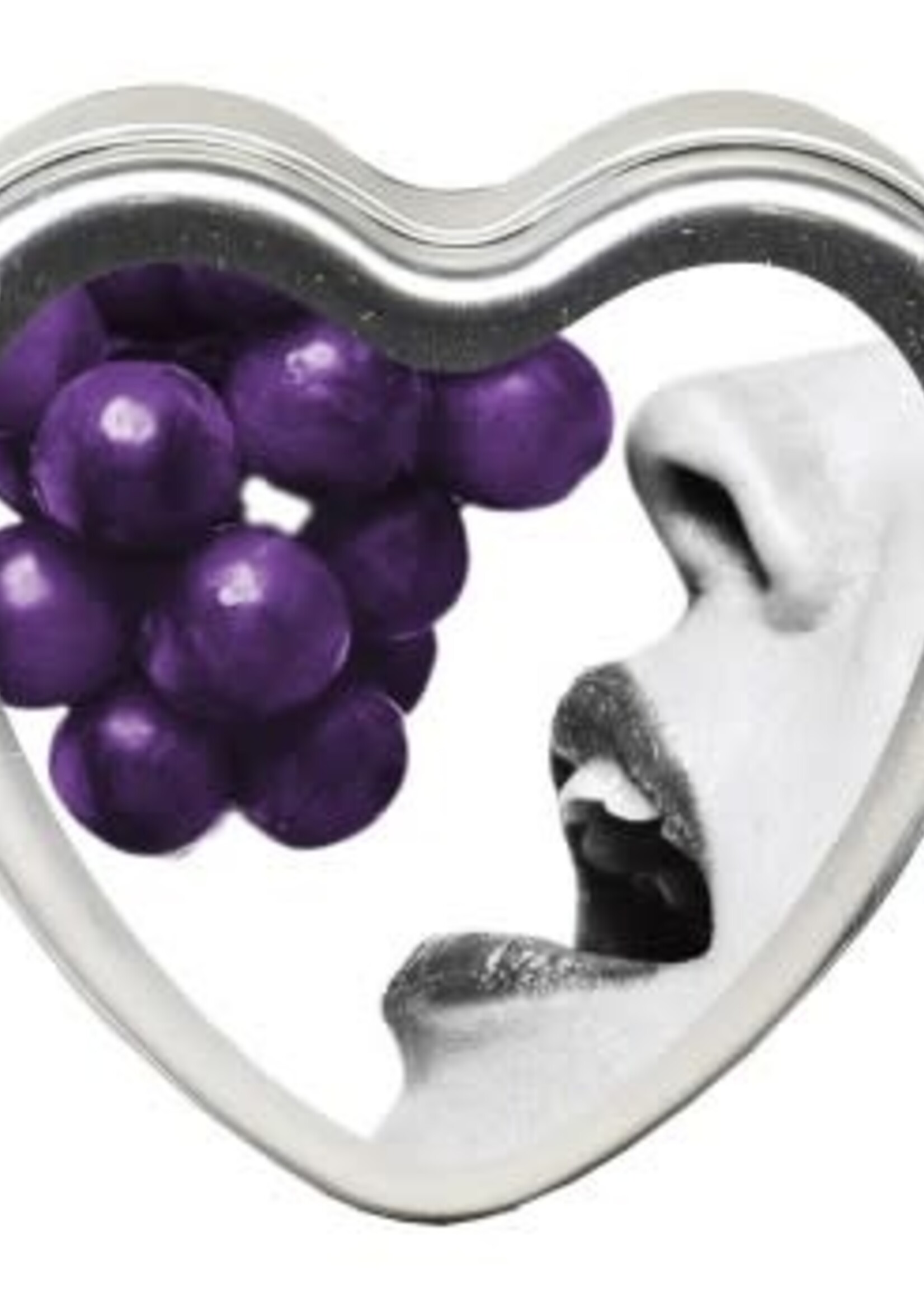 Earthly Body Edible Heart Candle - Grape - 4 Oz.