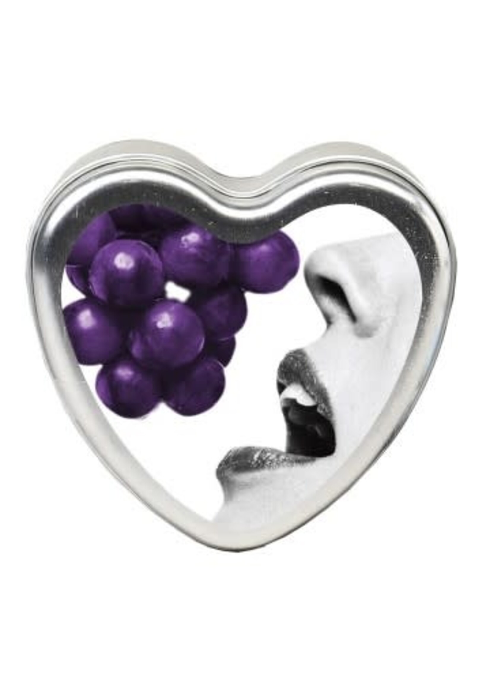 Earthly Body Edible Heart Candle - Grape - 4 Oz.