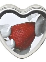 Earthly Body Edible Heart Candle - Strawberry - 4 Oz.