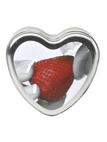 Earthly Body Edible Heart Candle - Strawberry - 4 Oz.