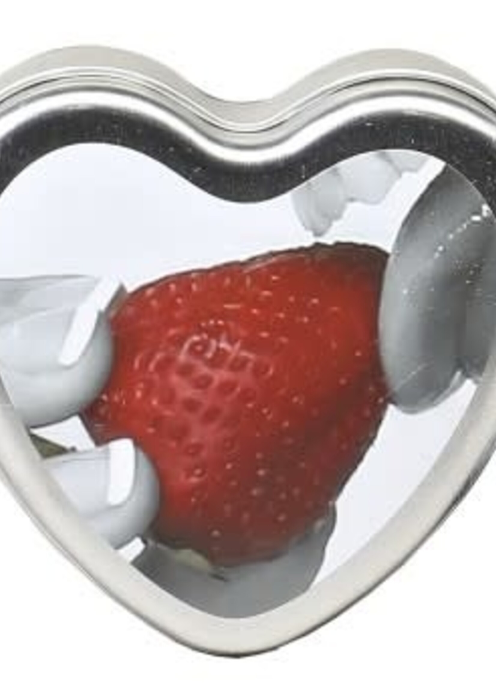 Earthly Body Edible Heart Candle - Strawberry - 4 Oz.