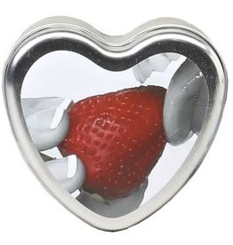 Earthly Body Edible Heart Candle - Strawberry - 4 Oz.