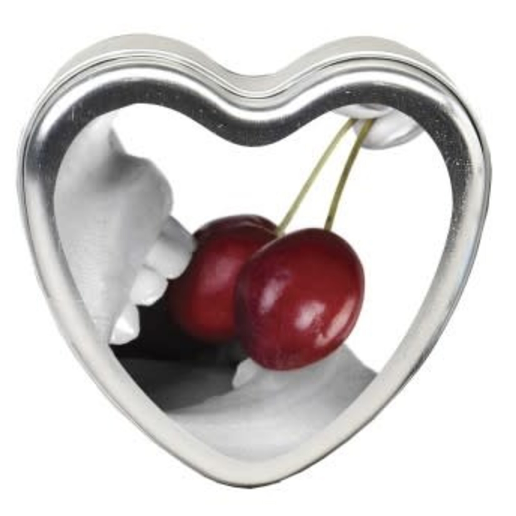 Earthly Body Edible Heart Candle - Cherry - 4 Oz.