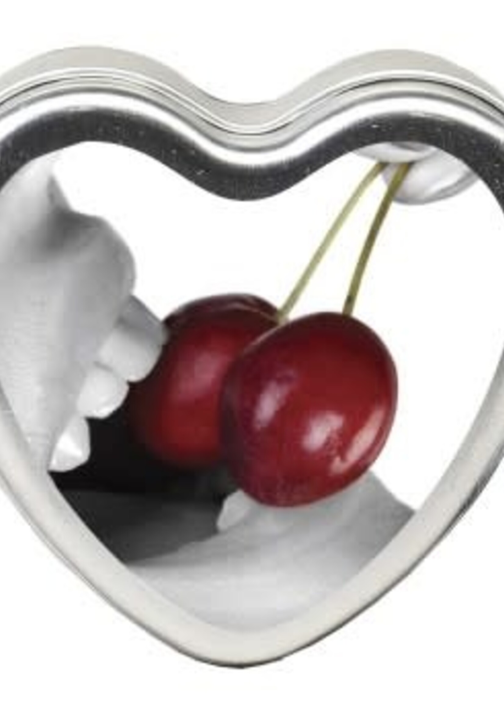 Earthly Body Edible Heart Candle - Cherry - 4 Oz.