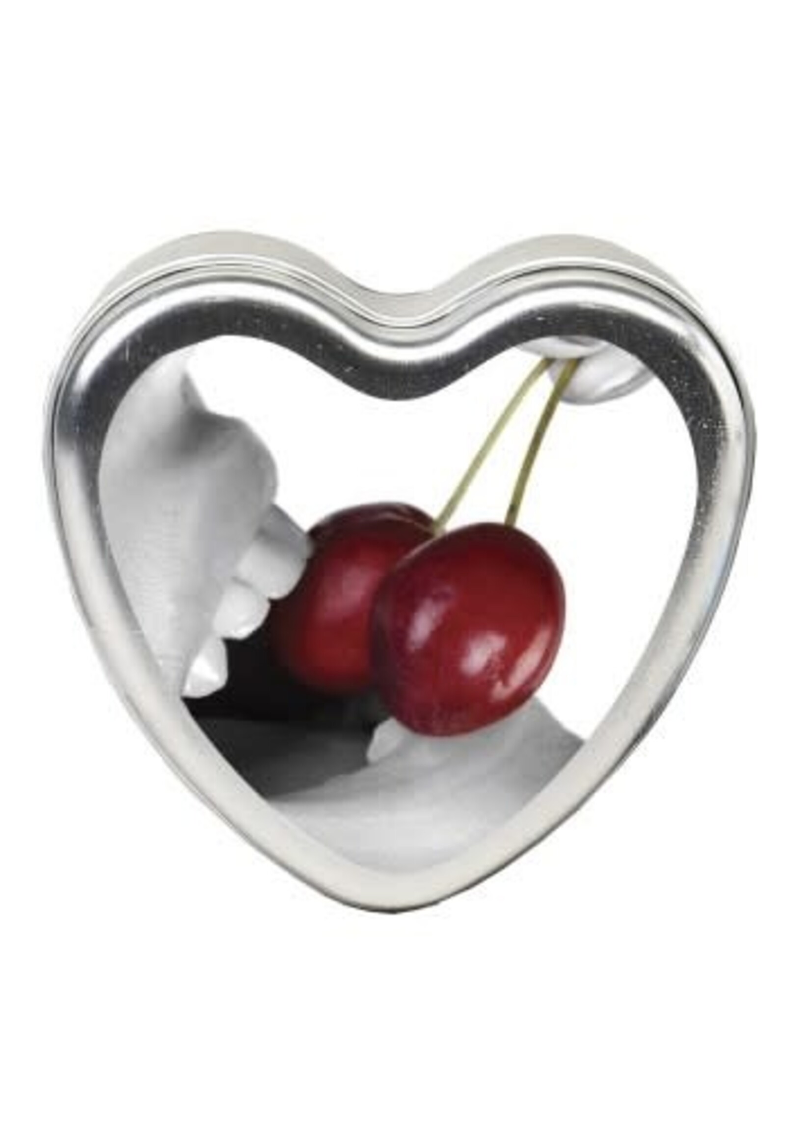 Earthly Body Edible Heart Candle - Cherry - 4 Oz.