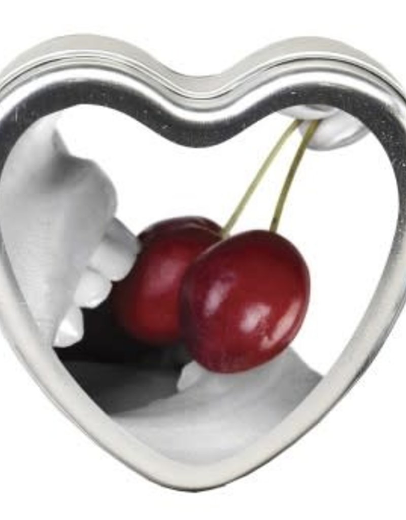 Earthly Body Edible Heart Candle - Cherry - 4 Oz.