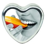 Earthly Body Edible Heart Candle - Mango - 4 Oz.