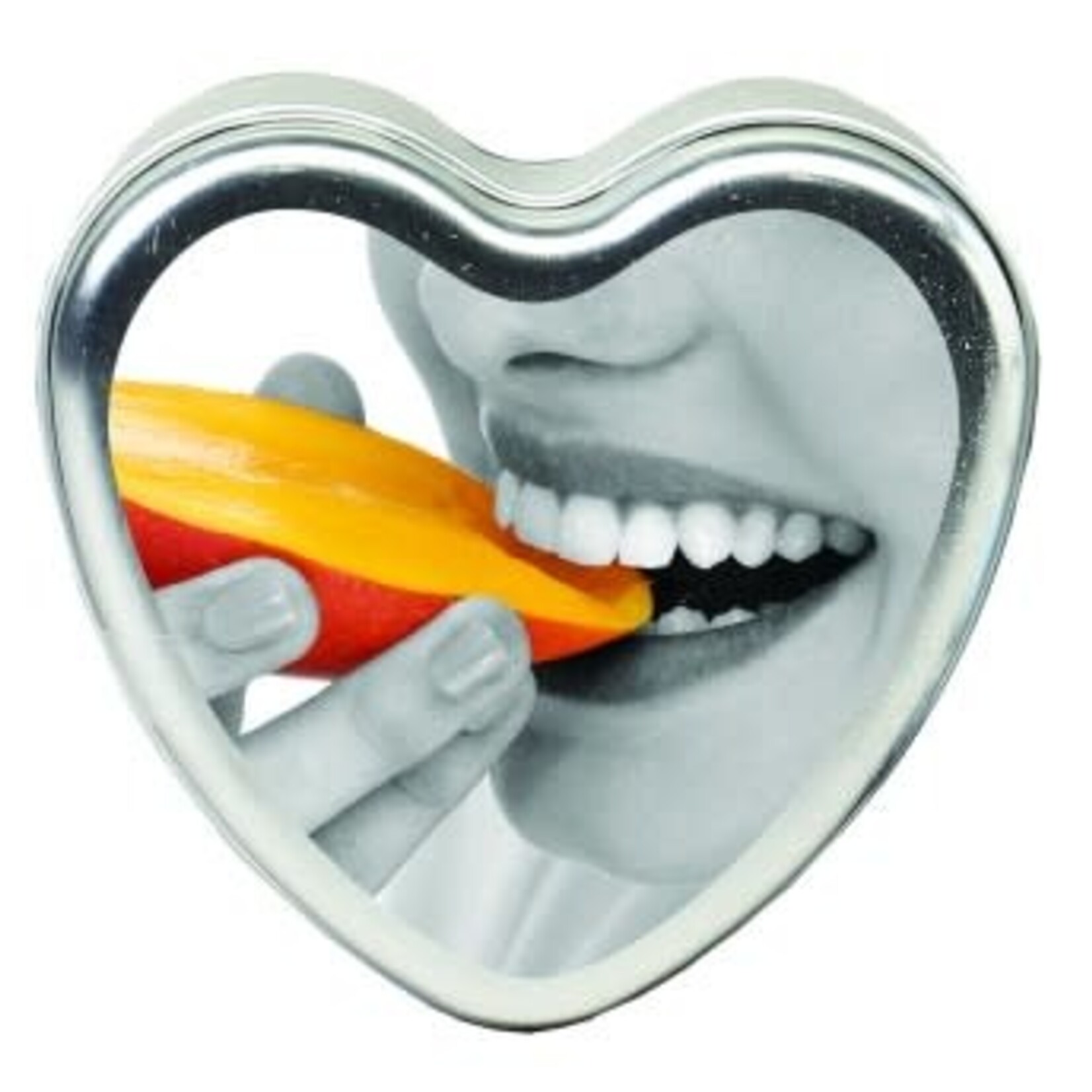 Earthly Body Edible Heart Candle - Mango - 4 Oz.