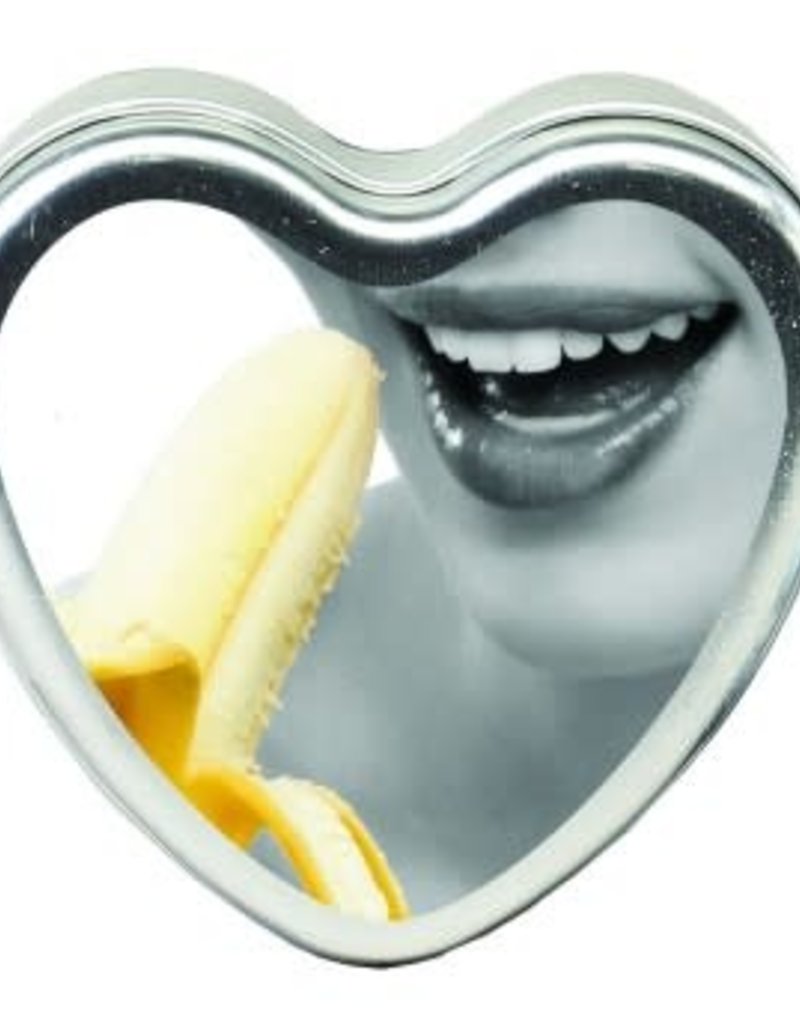 Earthly Body Edible Heart Candle - Banana - 4 Oz.