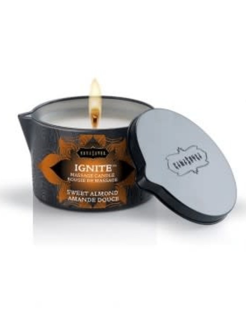 Kamasutra Ignite Sweet Almond Massage Candle - 6 Oz.