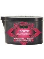 Kamasutra Ignite Strawberry Dreams Massage Candle - 6 Oz.