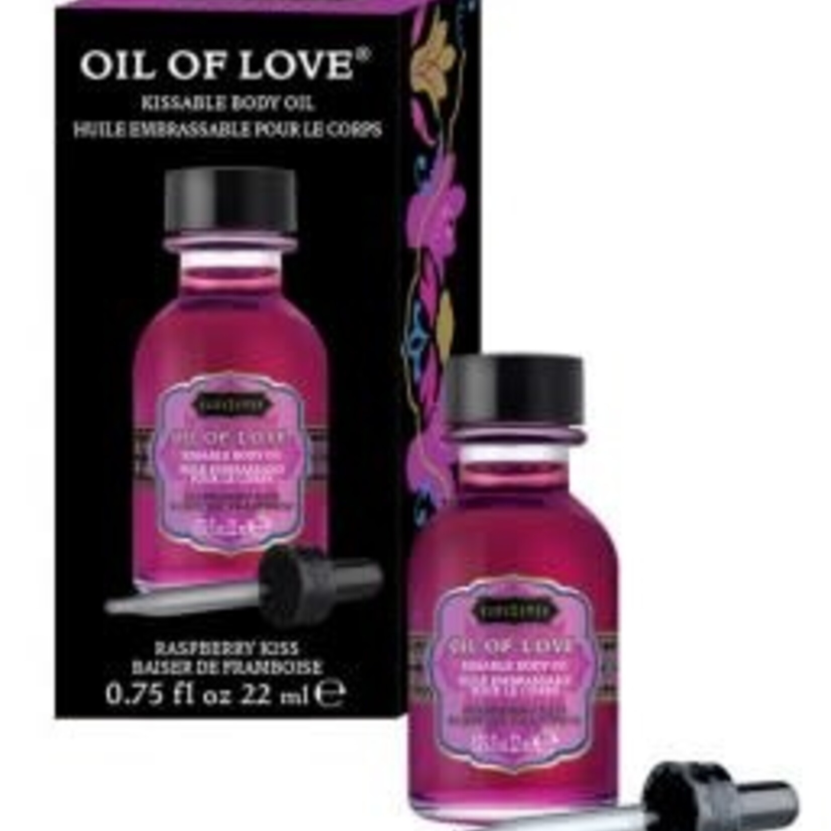 Kamasutra Oil of Love - Raspberry Kiss - 0.75 Fl. Oz. / 22 ml