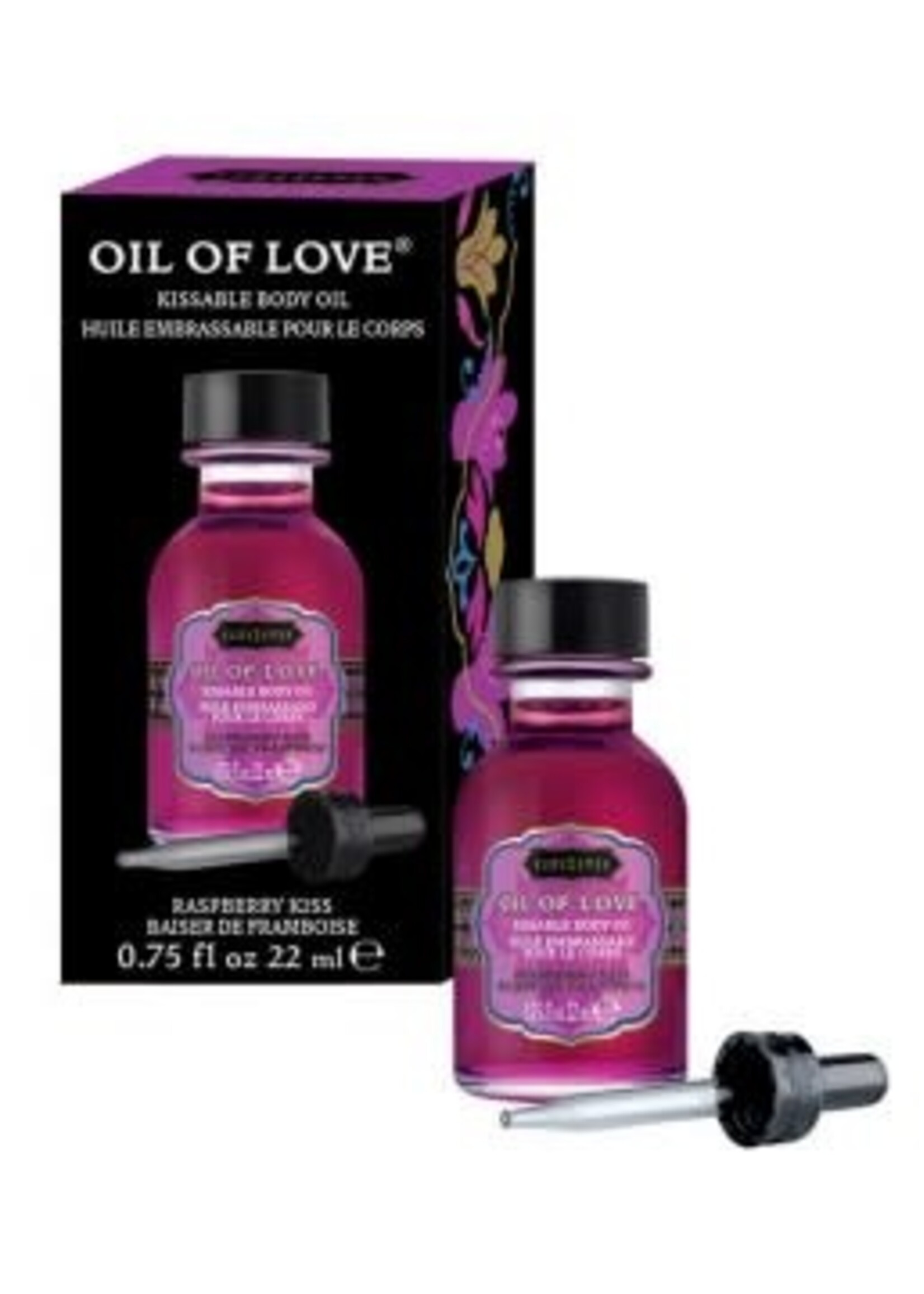 Kamasutra Oil of Love - Raspberry Kiss - 0.75 Fl. Oz. / 22 ml