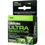 Lifestyles Lifestyles Condom Ultra Sensitive Lubricated 3 Pack
