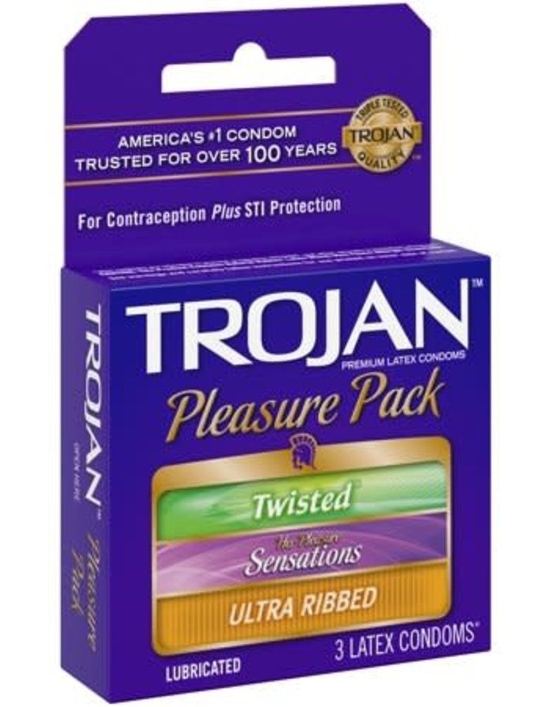 Trojan Trojan Pleasure Pack Condoms - Box of 3