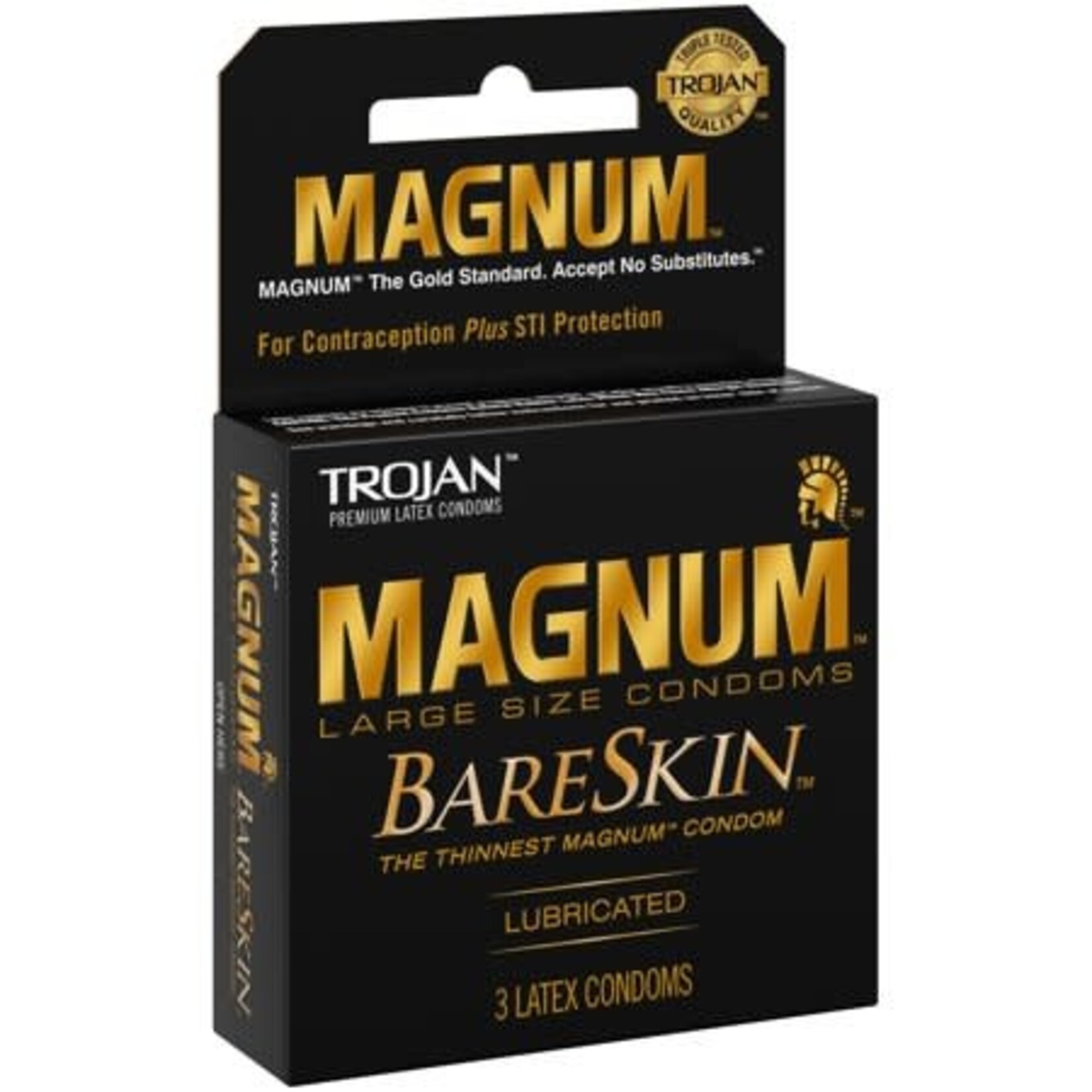 Trojan Condoms Trojan Magnum Bareskin Condoms - Pack of 3
