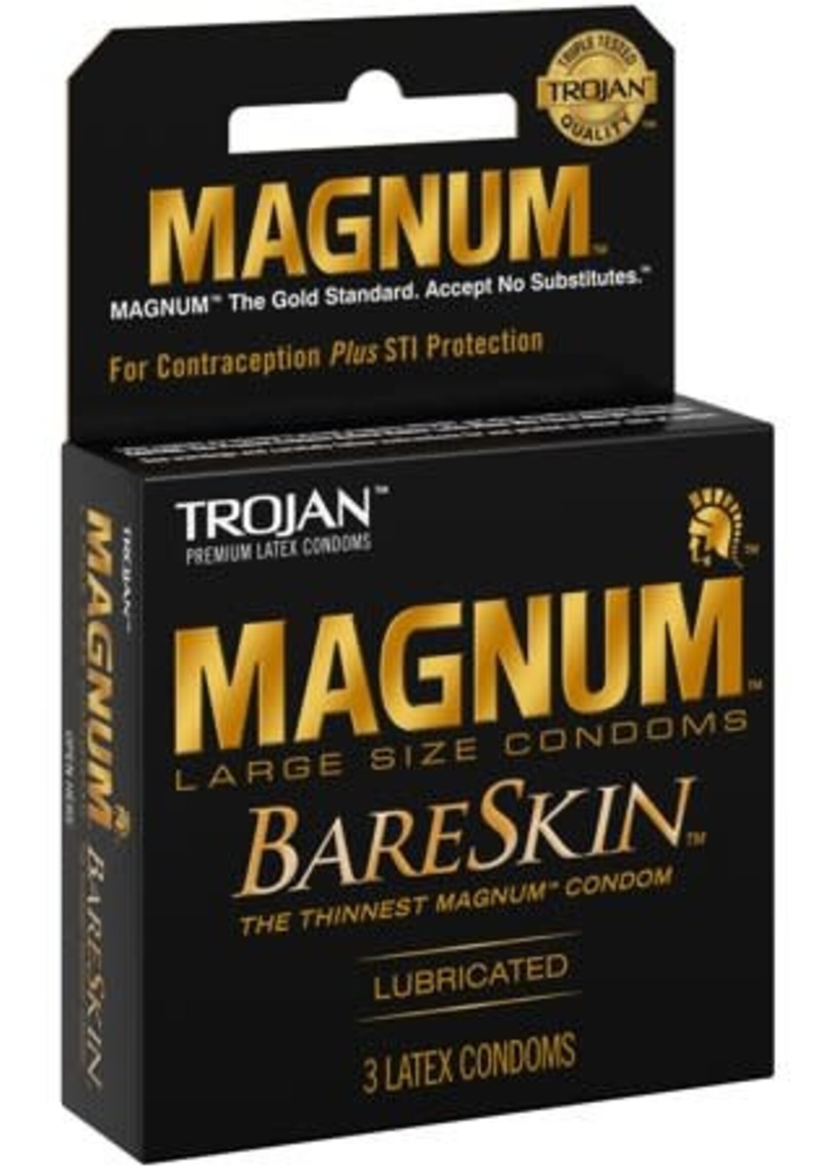 Trojan Condoms Trojan Magnum Bareskin Condoms - Pack of 3