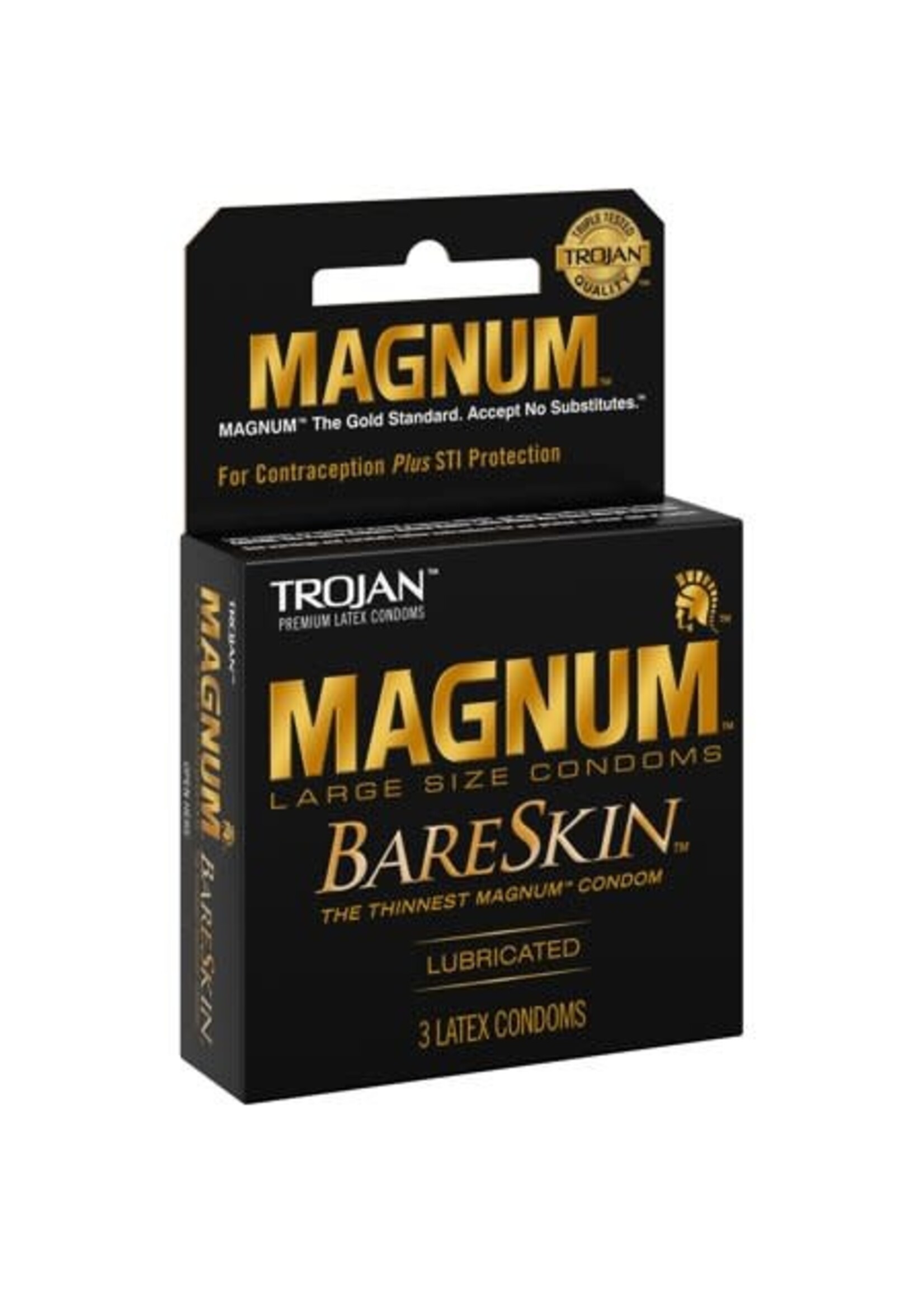Trojan Condoms Trojan Magnum Bareskin Condoms - Pack of 3
