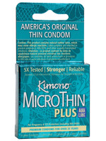 Kimono Kimono Micro Thin Aqua Lube Condom - Box of 3