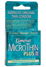 Kimono Kimono Micro Thin Aqua Lube Condom - Box of 3