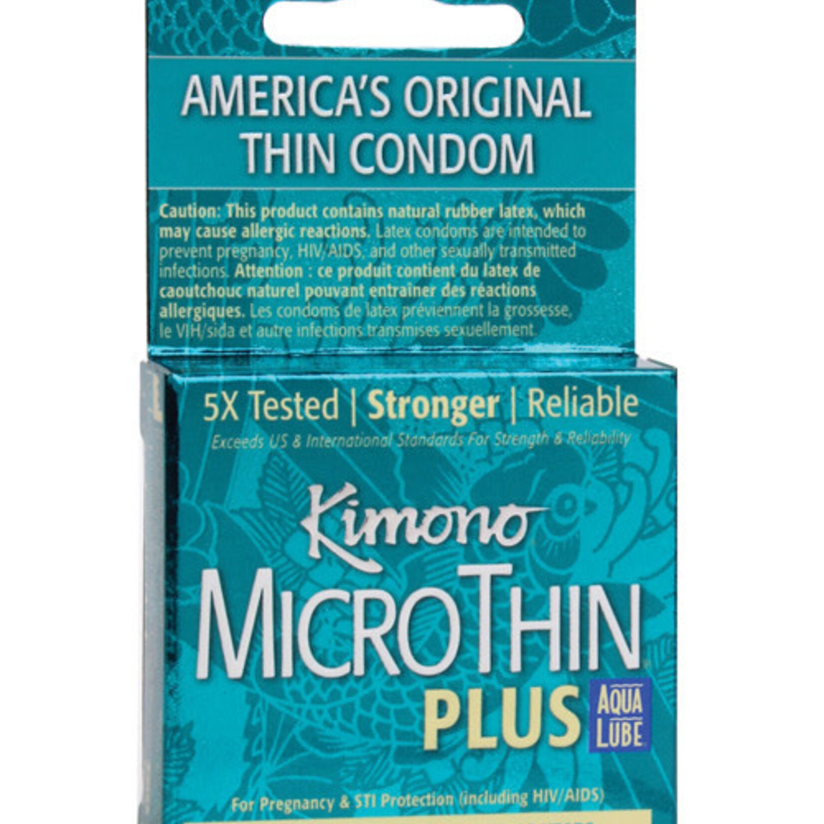 Kimono Kimono Micro Thin Aqua Lube Condom - Box of 3