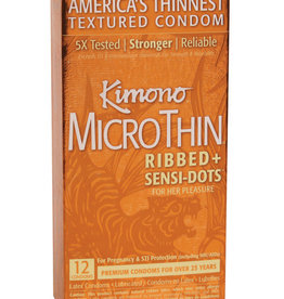 Kimono Kimono Ribbed Sensi Dots Condom - Box of 12