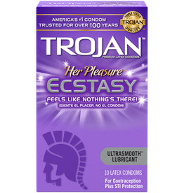 Trojan Condoms Trojan Her Pleasure Ecstasy 10pk Condoms