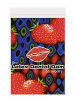 Top Cat International Latex Dental Dam - Strawberry