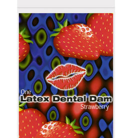 Top Cat International Latex Dental Dam - Strawberry