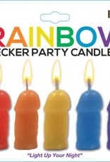 HOTT PRODUCTS Rainbow Pecker Party Candles - 5 Pack