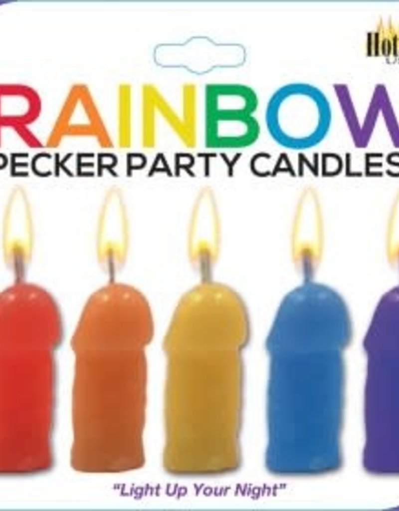 HOTT PRODUCTS Rainbow Pecker Party Candles - 5 Pack