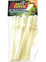 HOTT PRODUCTS Party Pecker Sipping Straws 10 Pc Bag - Glow in the Dark