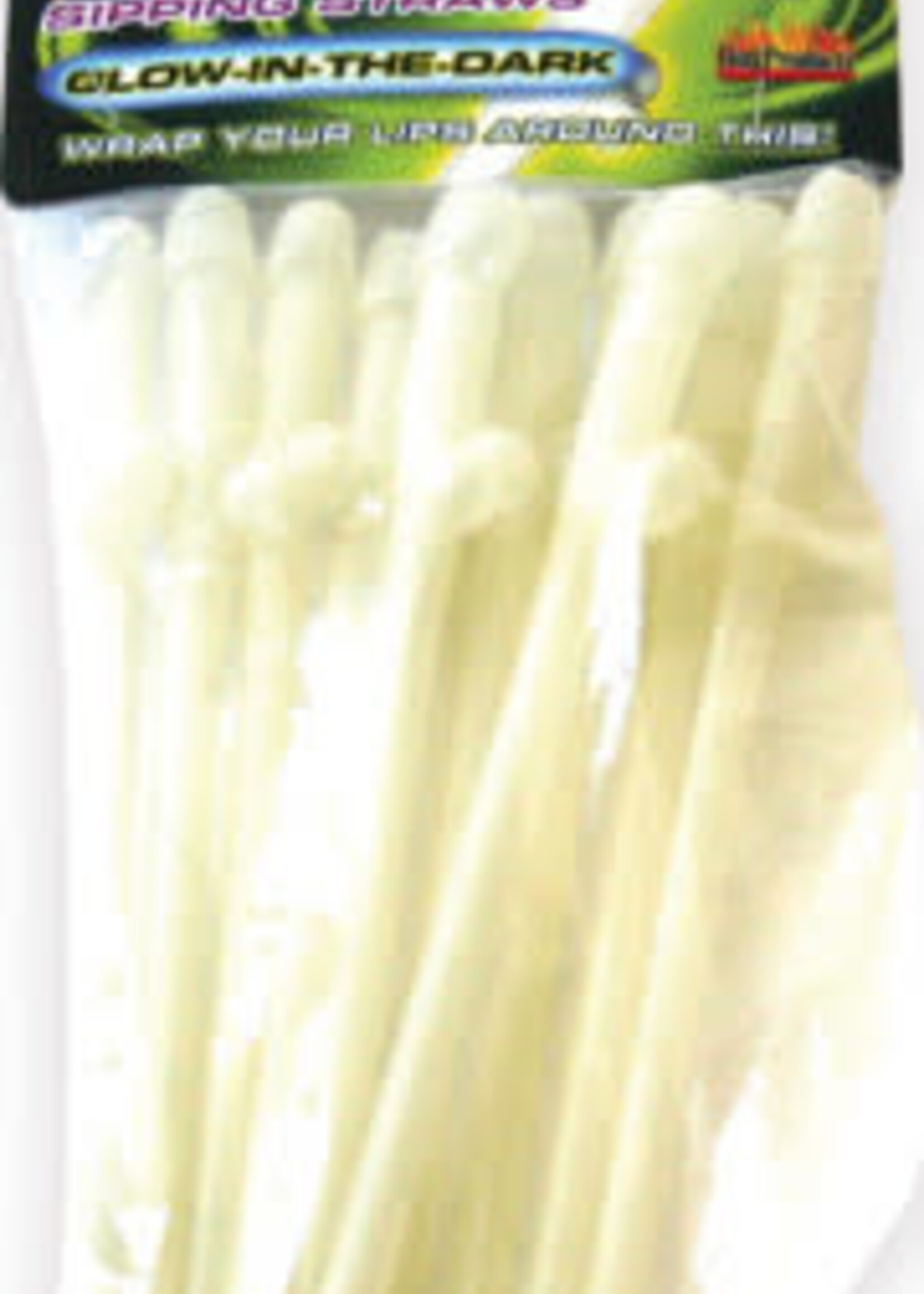 HOTT PRODUCTS Party Pecker Sipping Straws 10 Pc Bag - Glow in the Dark