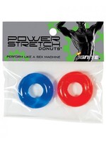SI Novelties Power Stretch Donuts - 2 Pack - Red and Blue