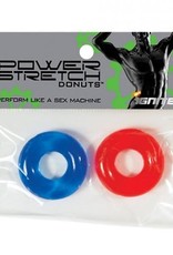 SI Novelties Power Stretch Donuts - 2 Pack - Red and Blue