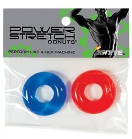 SI Novelties Power Stretch Donuts - 2 Pack - Red and Blue