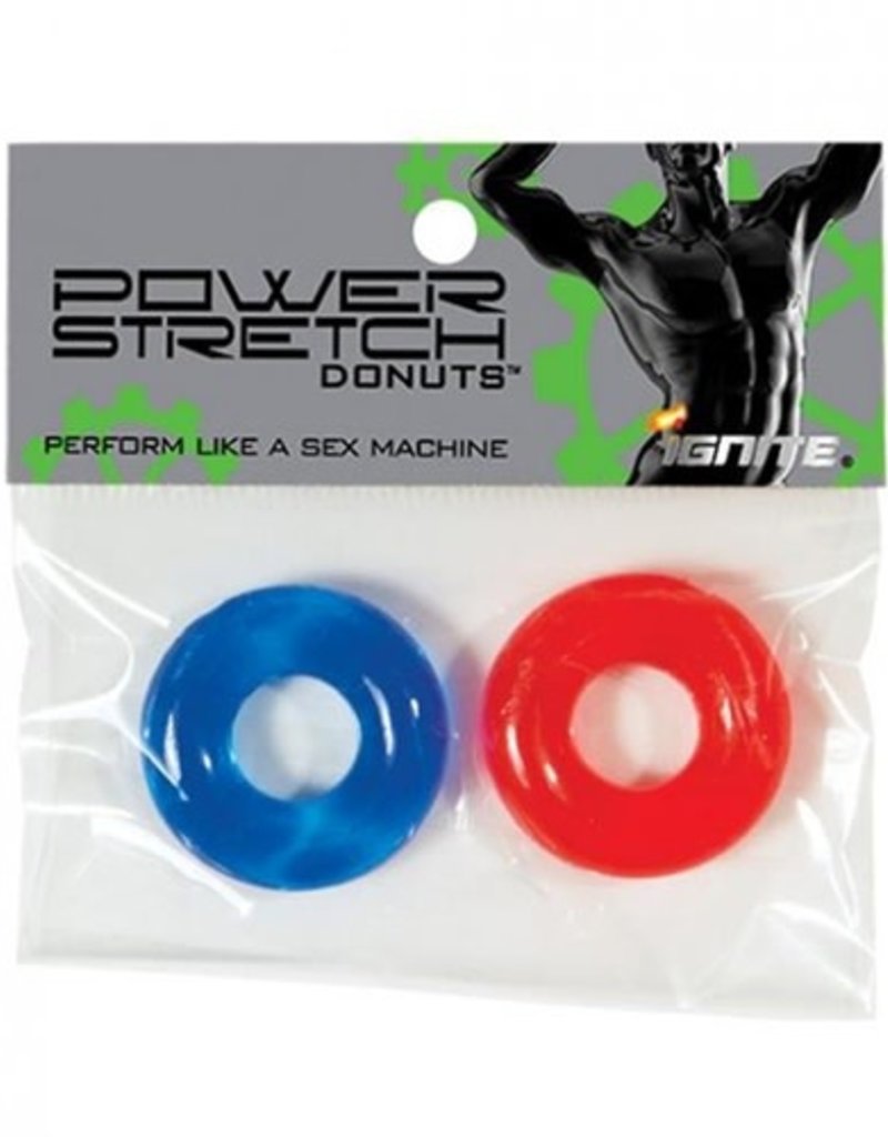 SI Novelties Power Stretch Donuts - 2 Pack - Red and Blue