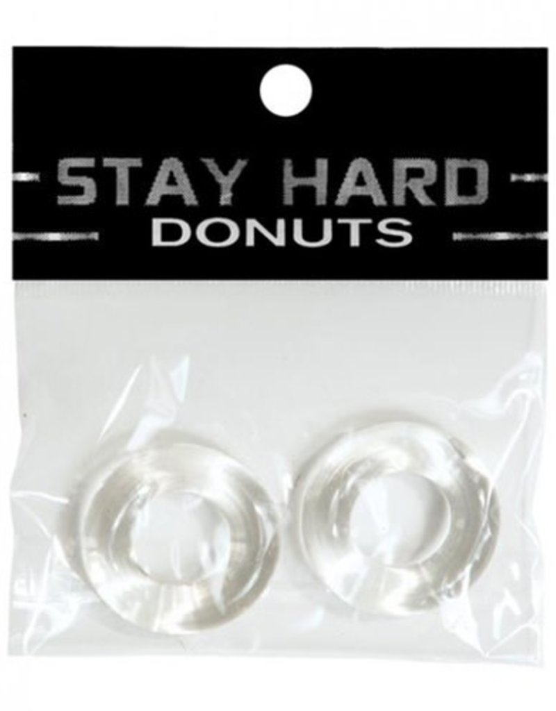 SI Novelties Stay Hard Donuts - 2 Pack - Clear