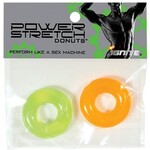 SI Novelties Power Stretch Donuts - 2 Pack - Orange and Green