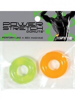 SI Novelties Power Stretch Donuts - 2 Pack - Orange and Green