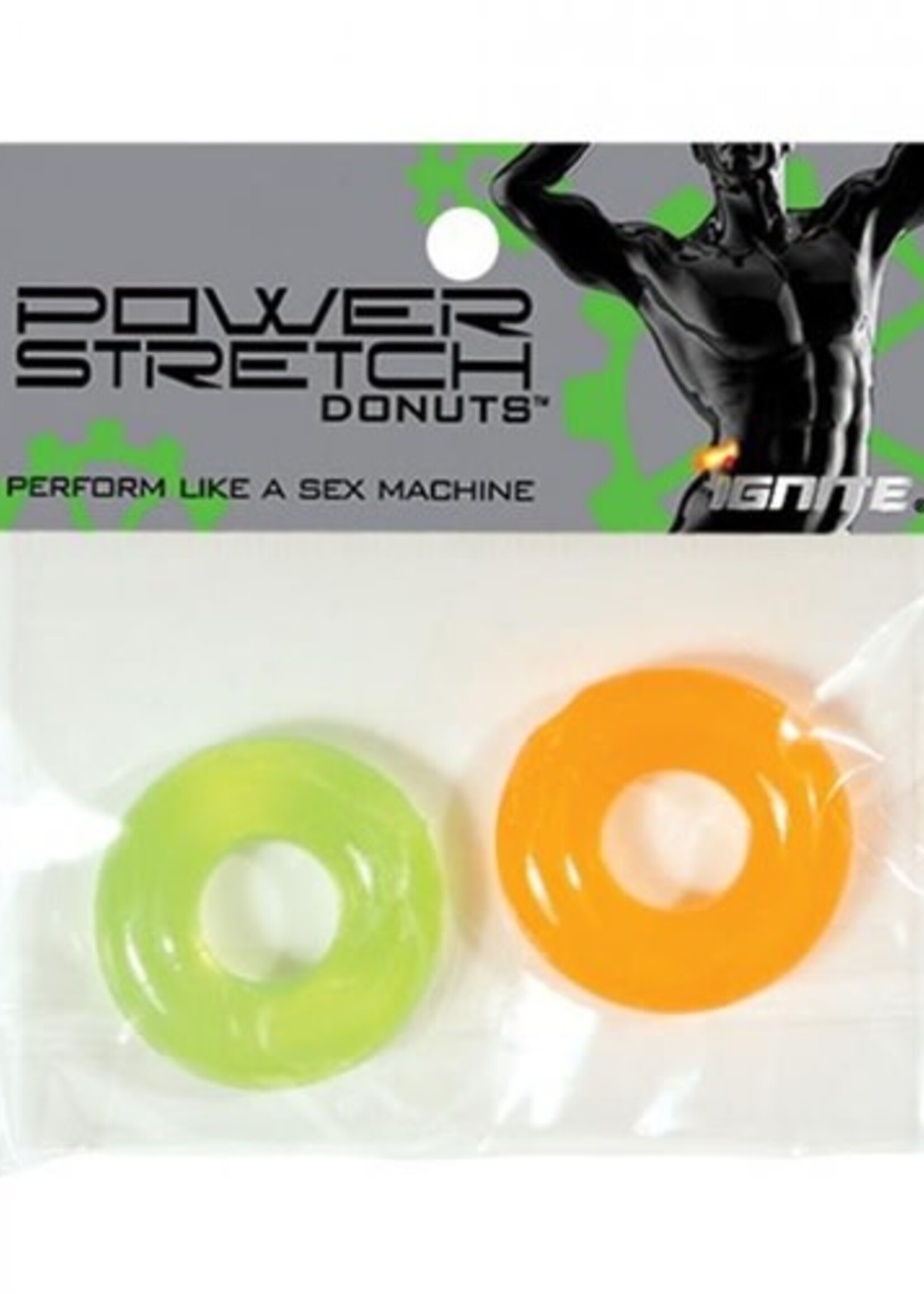 SI Novelties Power Stretch Donuts - 2 Pack - Orange and Green