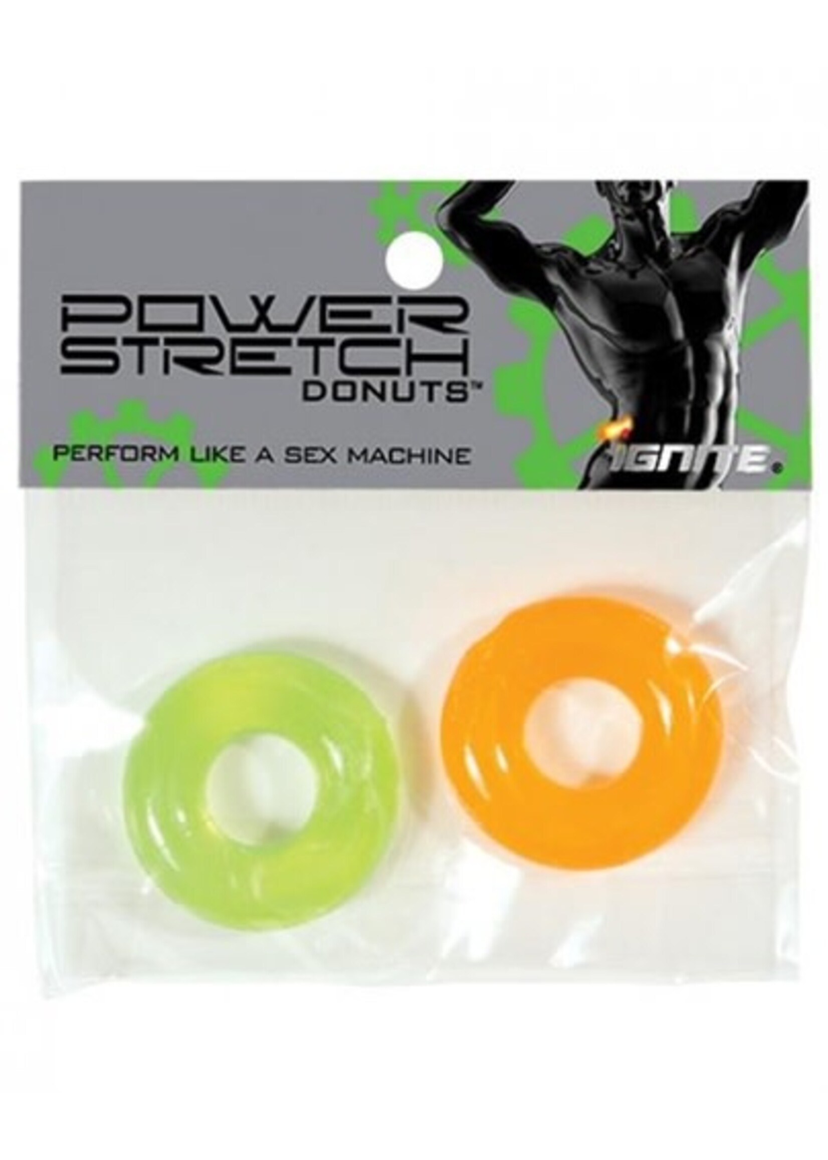 SI Novelties Power Stretch Donuts - 2 Pack - Orange and Green