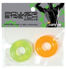 SI Novelties Power Stretch Donuts - 2 Pack - Orange and Green