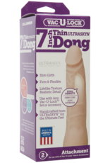 Doc Johnson Vac-U-Lock 7-Inch Ultraskyn Thin Dong - Vanilla